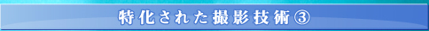 特化された撮影技術
